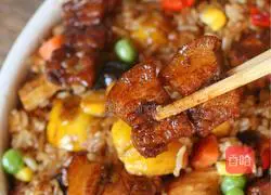 Illustration of how to make five-spice chestnut glutinous rice braised rice 5