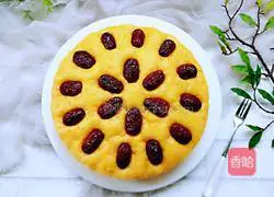 Illustration of how to make red date and pumpkin hair cake 1