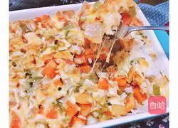 Illustration of Baked Rice with Tomato and Black Pepper Chicken 9