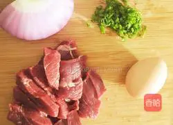 Illustration of how to make hamburger steak 1