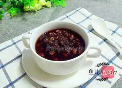 Illustration of how to make red bean and purple rice porridge 5