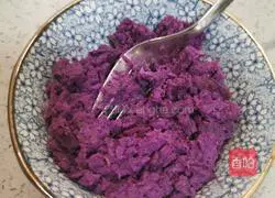 Purple sweet potato and millet porridge recipe 2