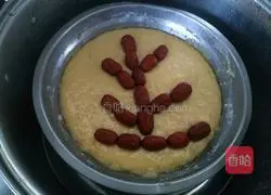 Illustration of how to make red date and sweet potato cake 2