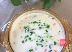 Seafood milk porridge recipe 9