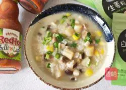 Illustration of how to make scallop and vegetable porridge 10