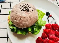 Illustration of how to make black bun burger 11