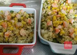 Shrimp cheese colorful Illustration of how to make baked rice 14