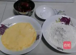 Illustration of how to make mixed dough red date hair cake 1