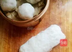 Illustration of how to make mung bean and mint rice balls 4