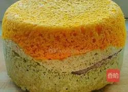 Illustration of how to make colorful hair cakes 6