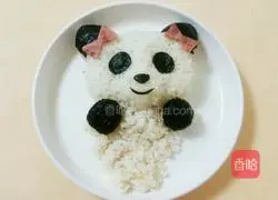 Illustration of how to make giant panda rice balls 7