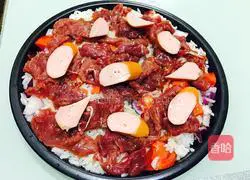 Tomato Beef Illustration of how to make cheese baked rice 6