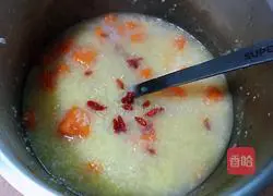 Illustration of how to make papaya, white fungus and millet porridge 10