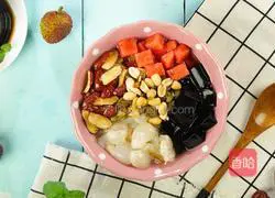 Relieving summer grass jelly fruit ice porridge Practice illustration 6