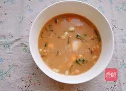 Illustration of how to make kimchi and sesame rice noodles 12