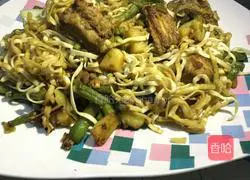 Illustration of how to braise pork ribs and noodles in iron pot 9