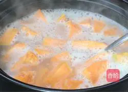 Illustration of how to make sesame pumpkin millet porridge 5