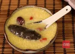 Illustration of how to make sea cucumber and millet porridge 7
