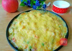 Shrimp cheese colorful baked rice Practice illustration 13