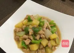 Illustration of how to make diced pork with cold noodles and stewed noodles 10