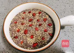 Illustration of making black rice cake 13