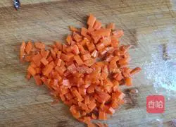 Illustration of how to make yam, chicken and vegetable porridge 9