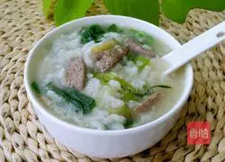 Spinach and Pork Liver Porridge Recipe Illustration 13