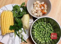 Illustration of how to make scallop pastoral casserole porridge 4