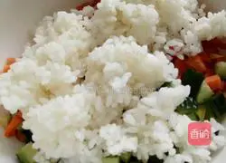 Illustration of how to make salad and colorful rice balls 2