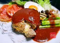 Illustration of how to make private sandwich cheeseburger meat 19