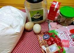 Illustration of how to make cranberry egg cake 1