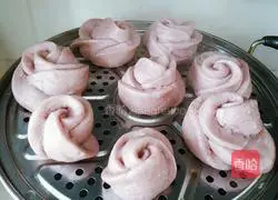 Purple potato rose roll recipe 16