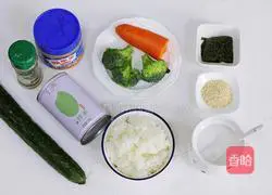 Illustration of how to make broccoli and sesame rice balls 8
