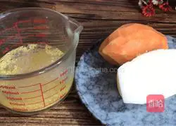 Illustration of how to make sweet potato and sweet potato porridge 1