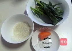 Spinach and rice porridge recipe 1
