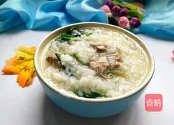 Illustration of how to make pork liver and spinach porridge 15