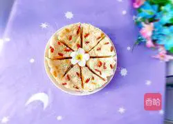Illustration of how to make wolfberry and soybean cake 1