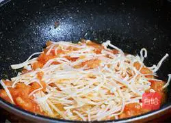 Illustration of how to make tomato and enoki mushroom risotto 8