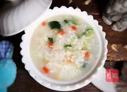 Illustration of how to make cucumber and shrimp skin porridge 13