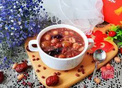 Illustration of how to make longan, red dates and Laba porridge 9