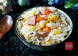 Illustration of how to make braised mushroom rice 11