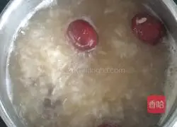 Illustration of how to make longan glutinous rice porridge 3