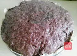 Illustration of how to make purple rice noodle milk-flavored hair cake 6