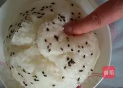 Flower rice cake.Illustration of how to make it 5