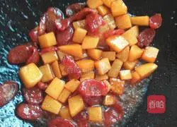 Potato and sausage stew Illustration of how to make rice 4