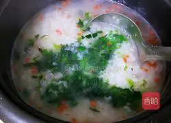 Illustration of how to make spinach and rice porridge (baby food supplement) 8