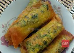 Illustration of how to make spring rolls that he fried for me and my son 10