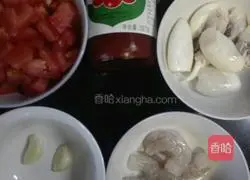 Illustration of tomato seafood porridge 1