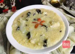 Illustration of how to make fungus and cauliflower porridge 10