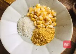 Illustration of how to make milky corn paste 1